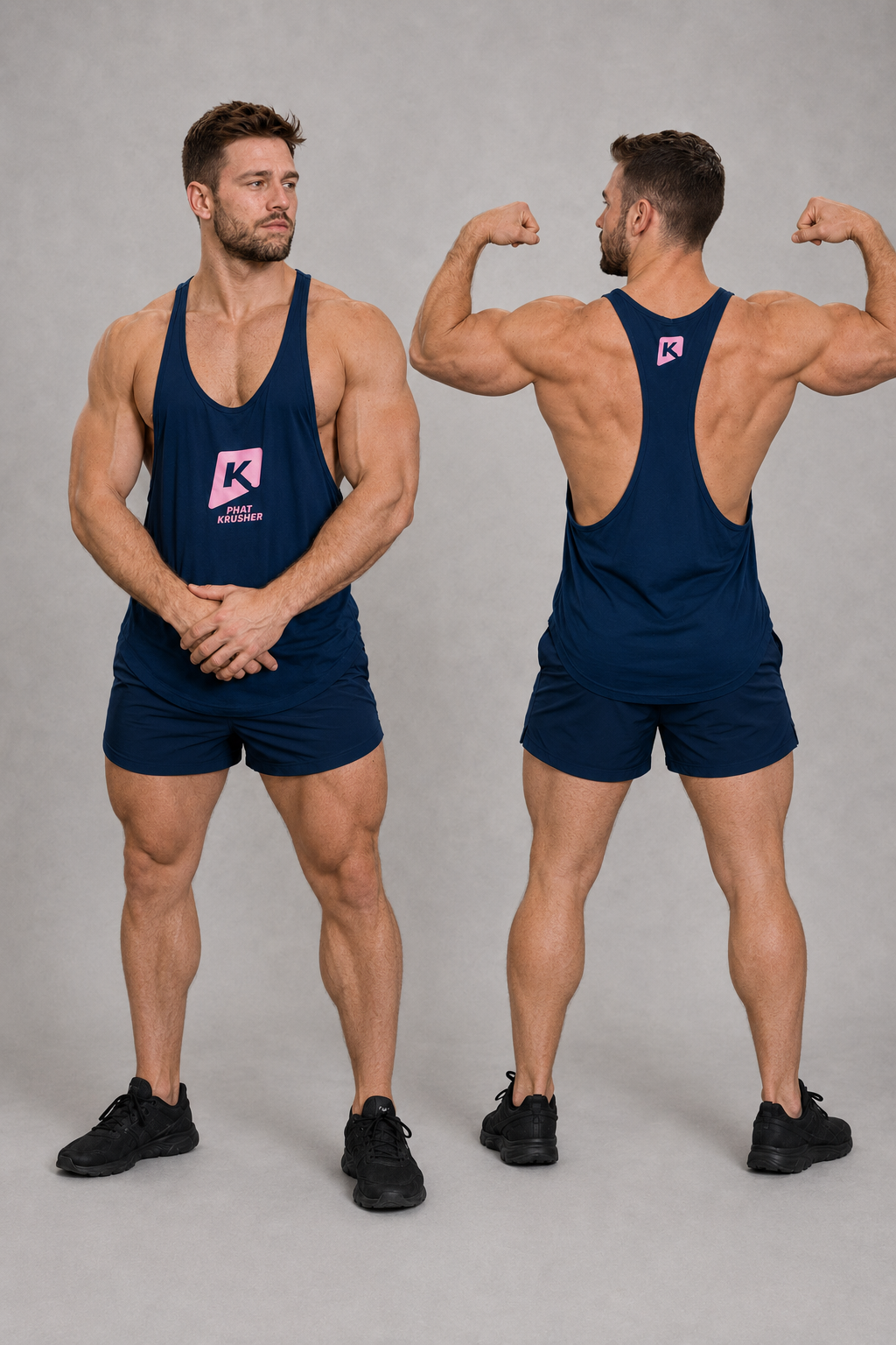 Krusher Beast Mode Muscle Shirt PK Navy Blue Edition