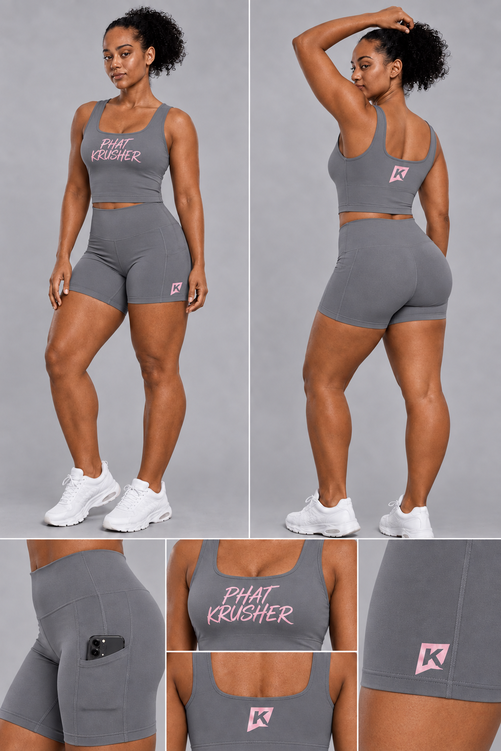 Krusher Signature Body-Control Compression 2-Piece Biker Short Set – 5″