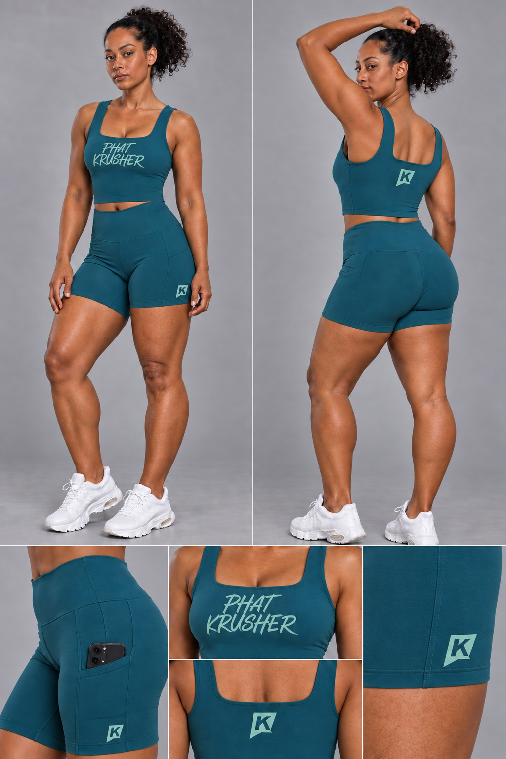 Krusher Signature Body-Control Compression 2-Piece Biker Short Set – 5″