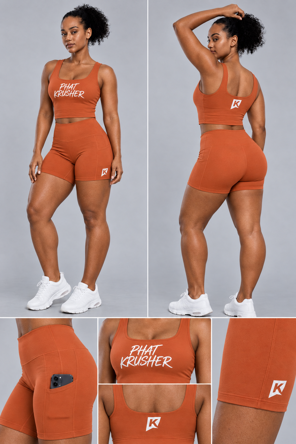 Krusher Signature Body-Control Compression 2-Piece Biker Short Set – 5″