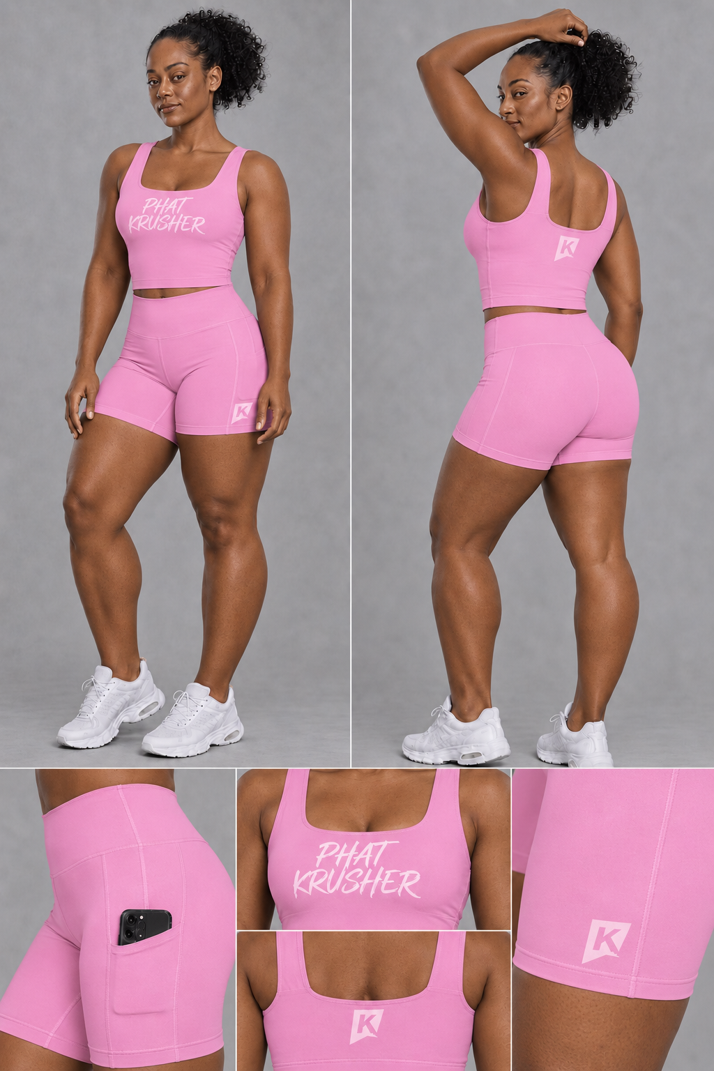 Krusher Signature Body-Control Compression 2-Piece Biker Short Set – 5″