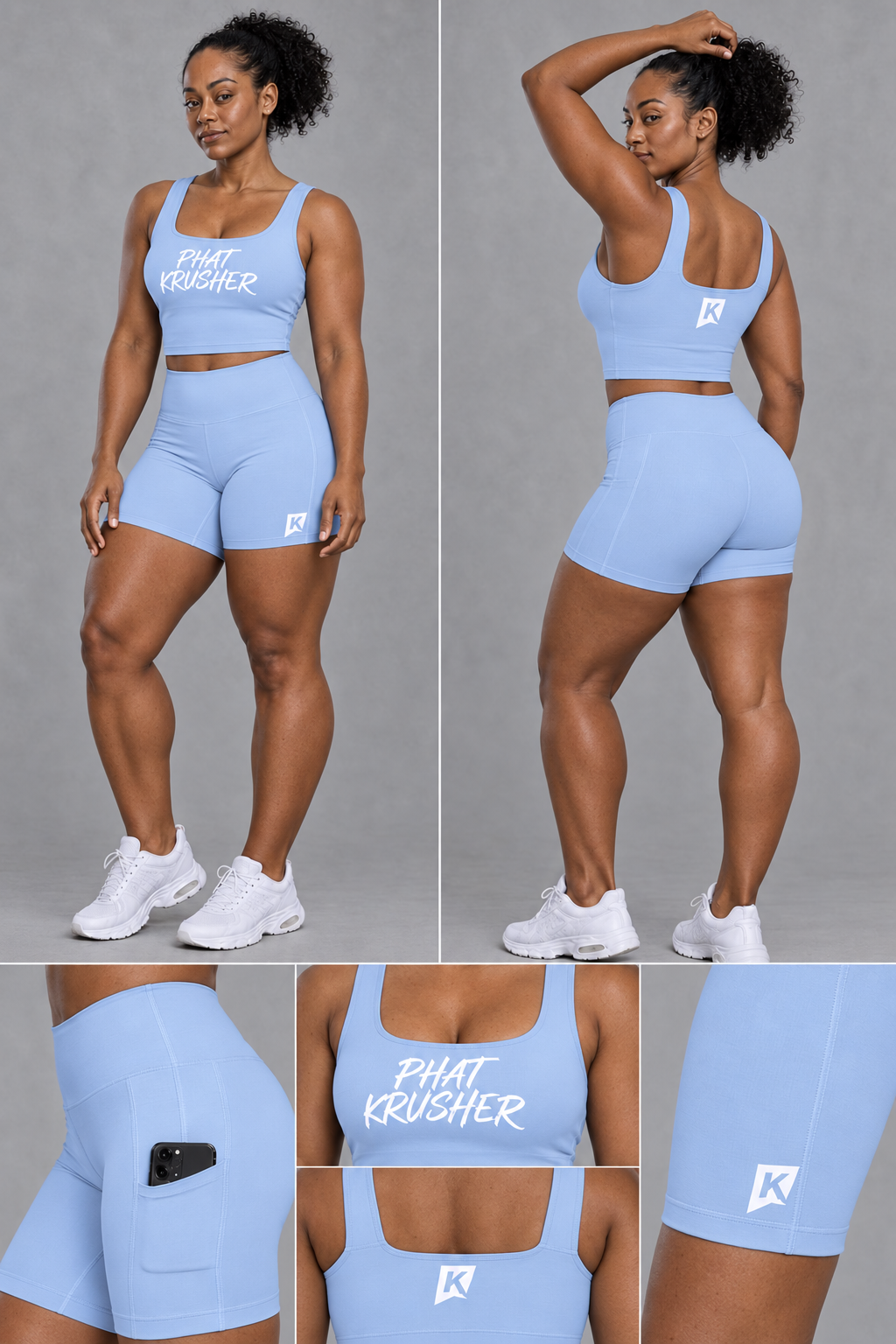 Krusher Signature Body-Control Compression 2-Piece Biker Short Set – 5″