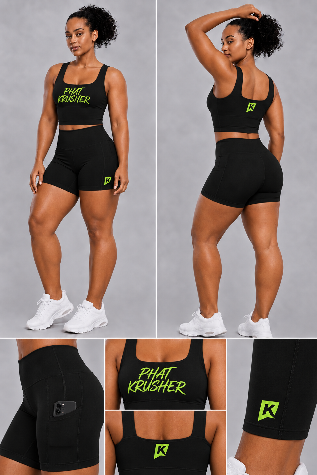 Krusher Signature Body-Control Compression 2-Piece Biker Short Set – 5″