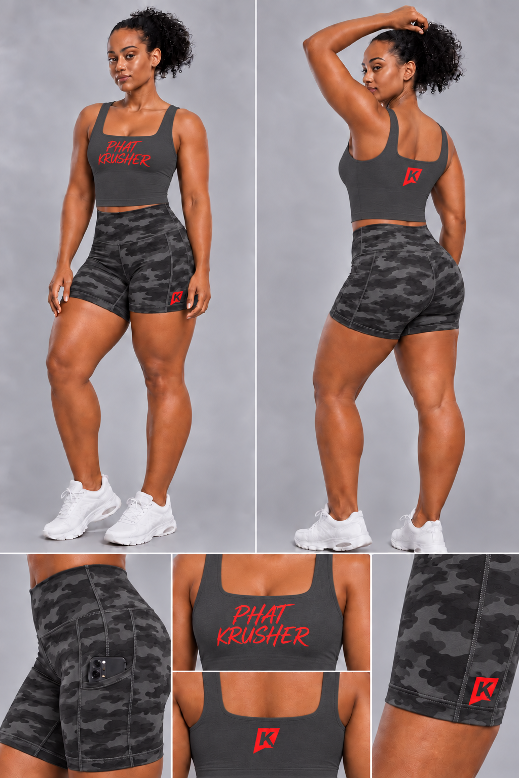 Krusher Signature Body-Control Compression 2-Piece Biker Short Set – 5″